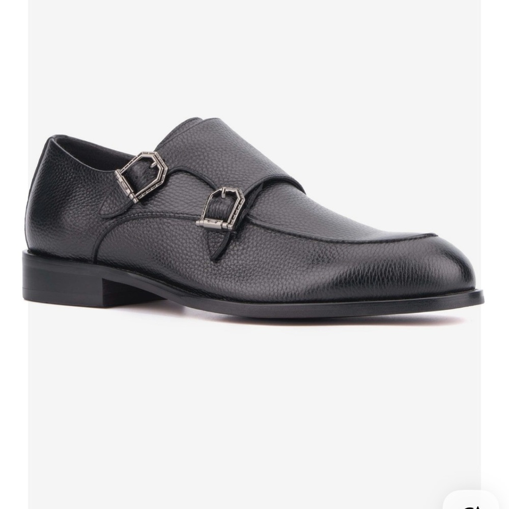 Elegant Black Double Monk Strap Oxfords